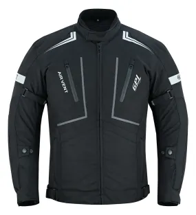 Men’s All-Season High Premium Quality Soft Adjustable Motorcycle Jacket with 4 Pockets – Black
