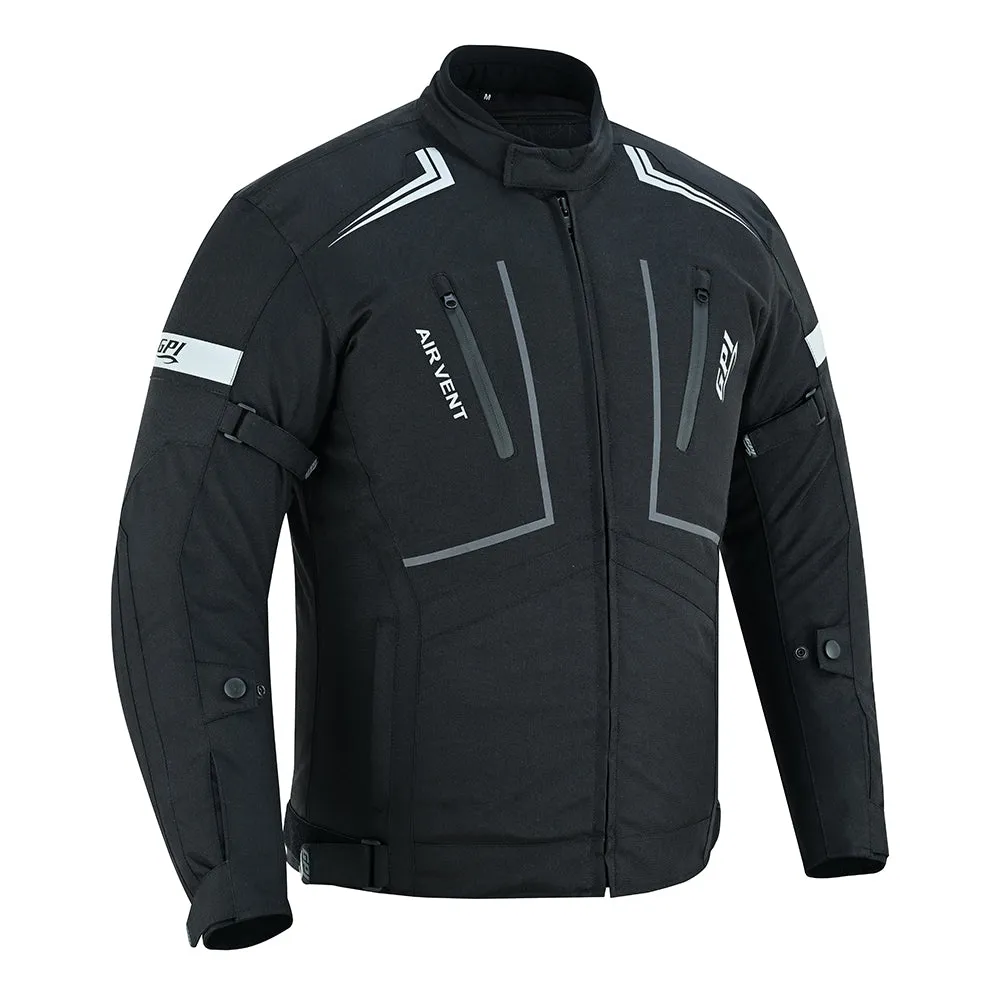 Men’s All-Season High Premium Quality Soft Adjustable Motorcycle Jacket with 4 Pockets – Black