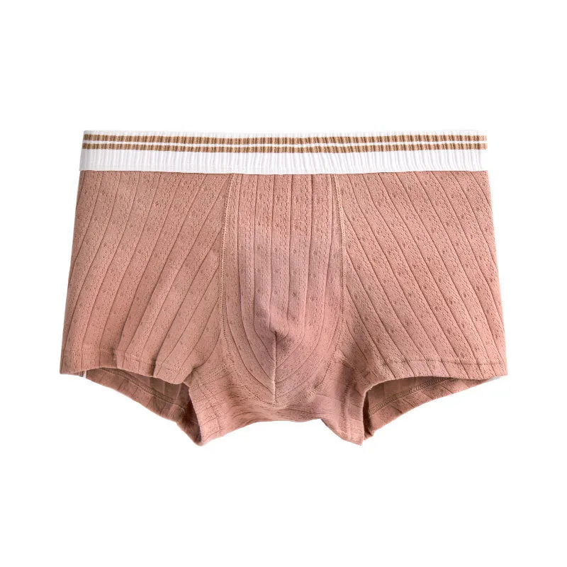 Men's Cotton Mid-Waist Breathable Boxers
