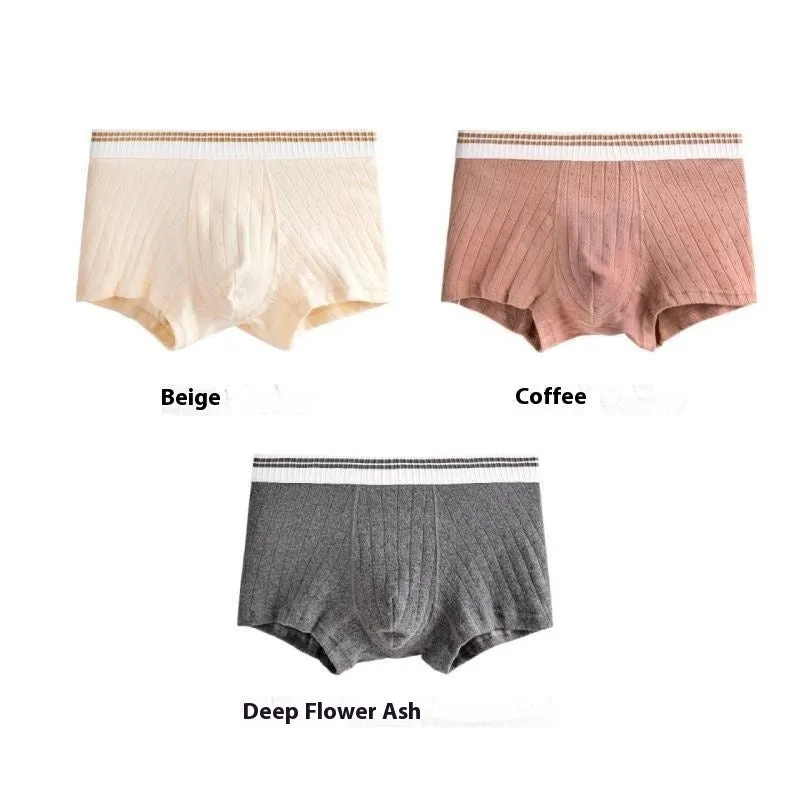 Men's Cotton Mid-Waist Breathable Boxers