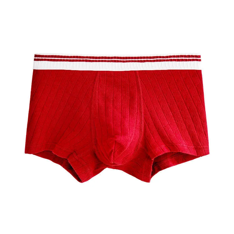 Men's Cotton Mid-Waist Breathable Boxers