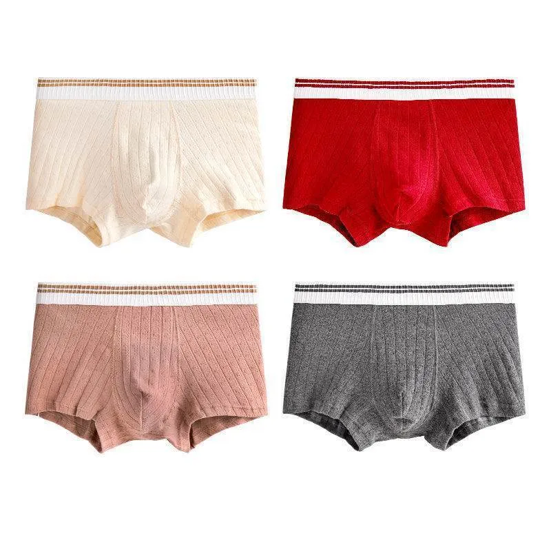 Men's Cotton Mid-Waist Breathable Boxers