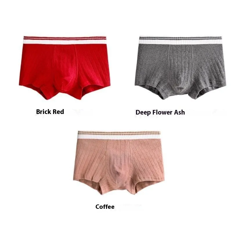 Men's Cotton Mid-Waist Breathable Boxers