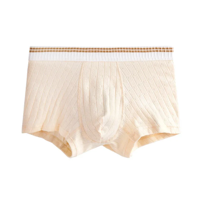 Men's Cotton Mid-Waist Breathable Boxers