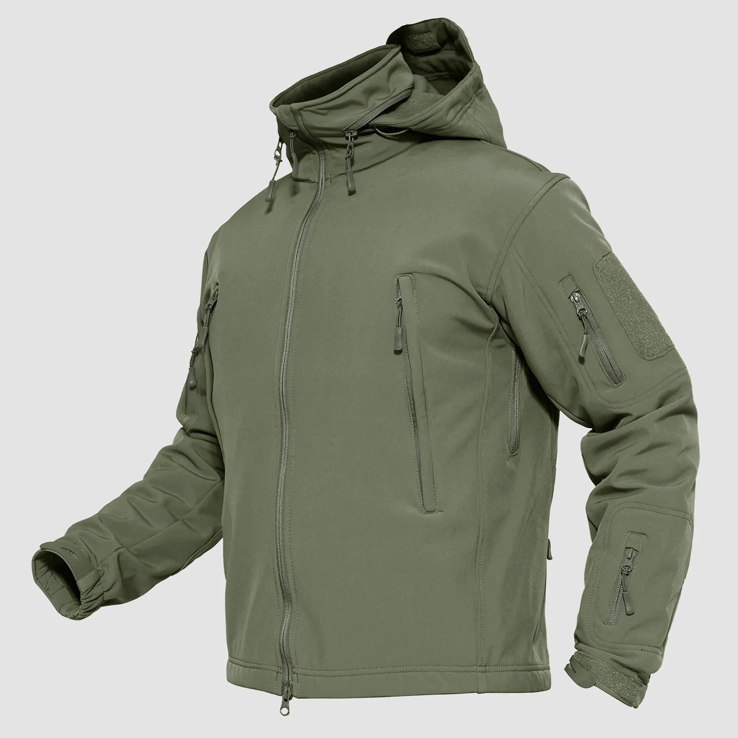 Men's Water Resistant Tactical Jacket - Fleece Lined Winter Coat