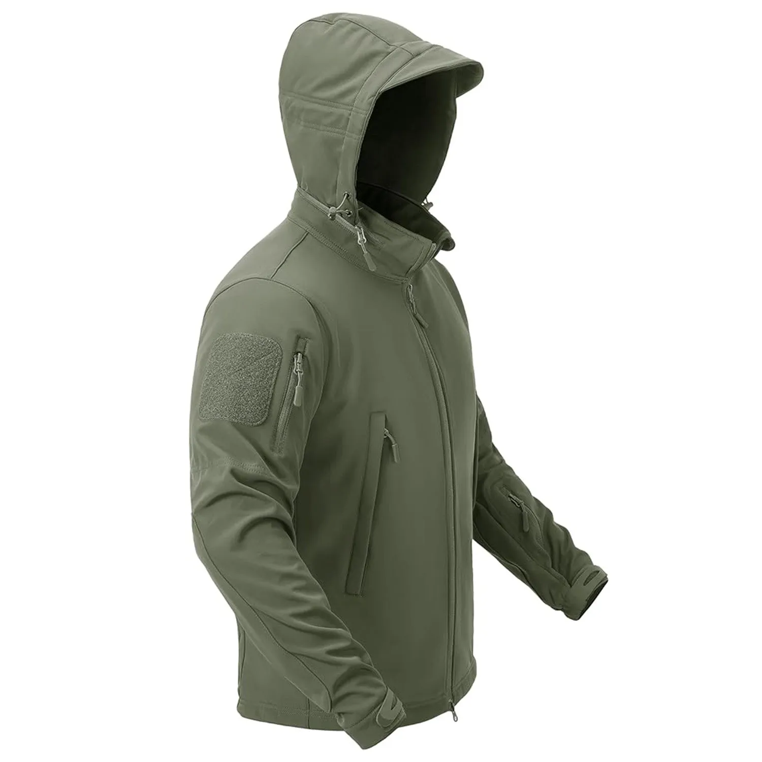 Men's Water Resistant Tactical Jacket - Fleece Lined Winter Coat