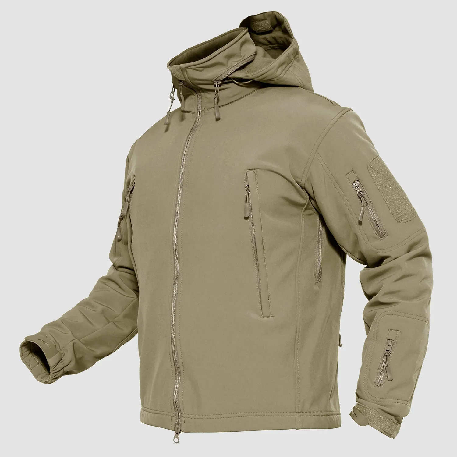 Men's Water Resistant Tactical Jacket - Fleece Lined Winter Coat