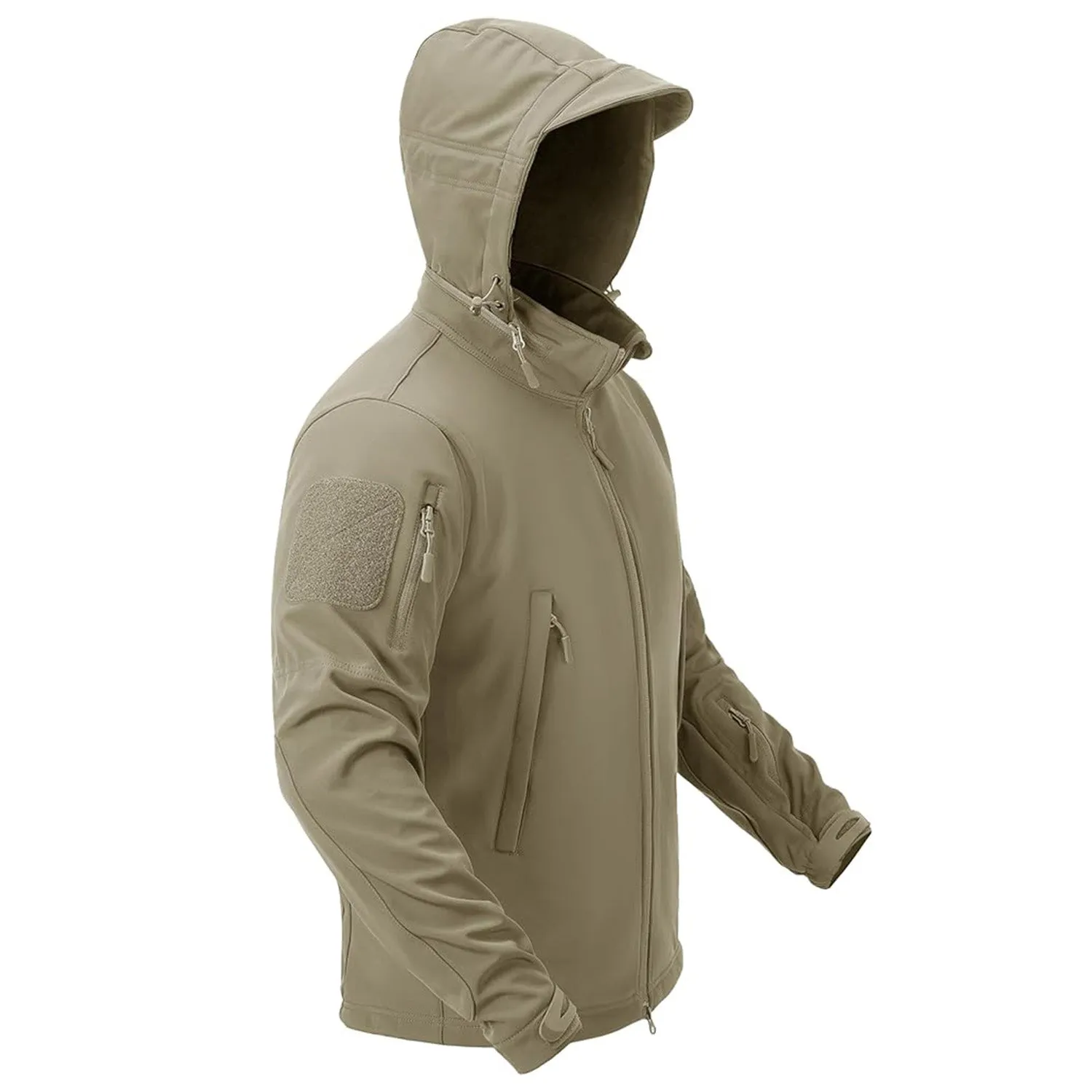 Men's Water Resistant Tactical Jacket - Fleece Lined Winter Coat