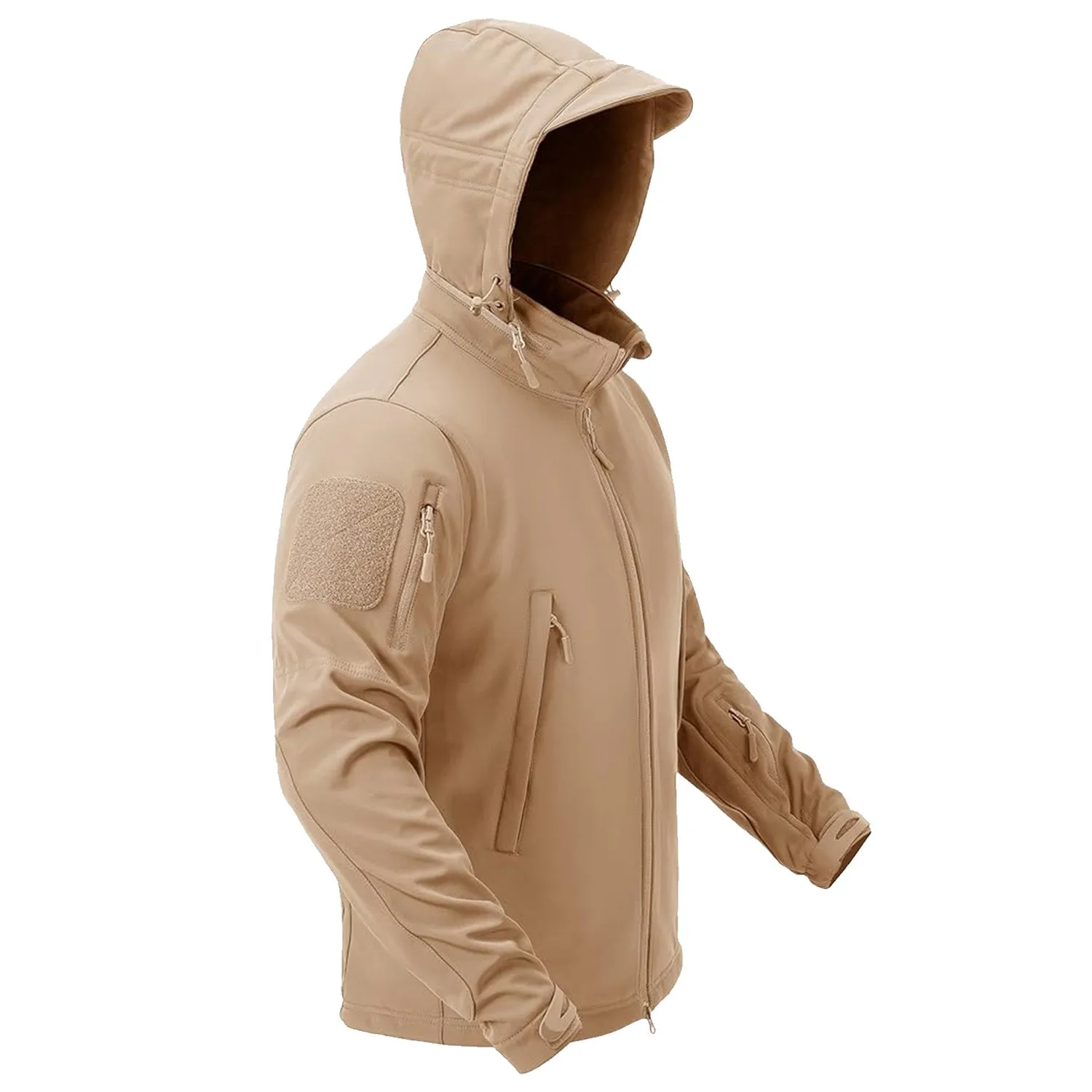 Men's Water Resistant Tactical Jacket - Fleece Lined Winter Coat