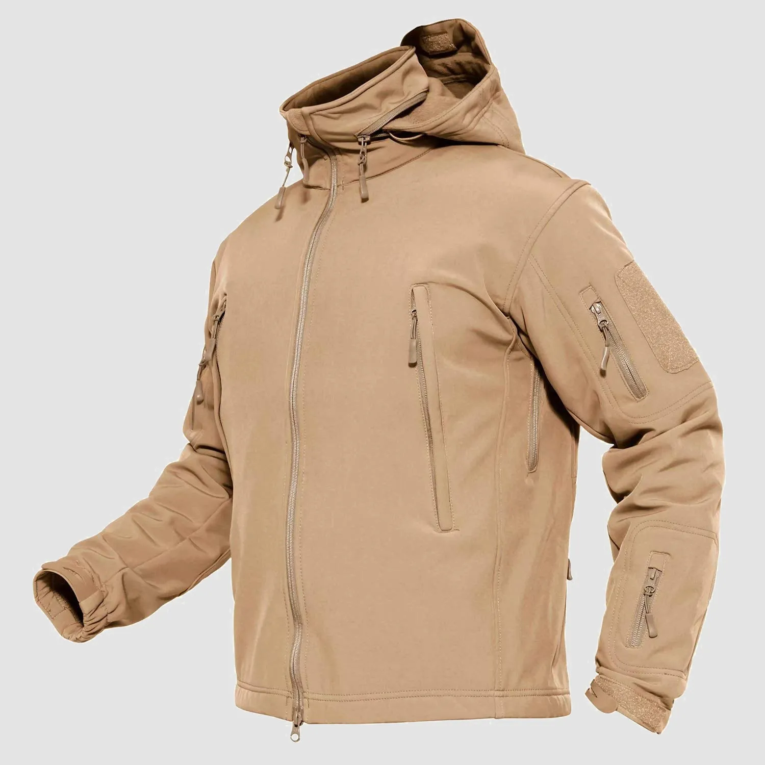 Men's Water Resistant Tactical Jacket - Fleece Lined Winter Coat