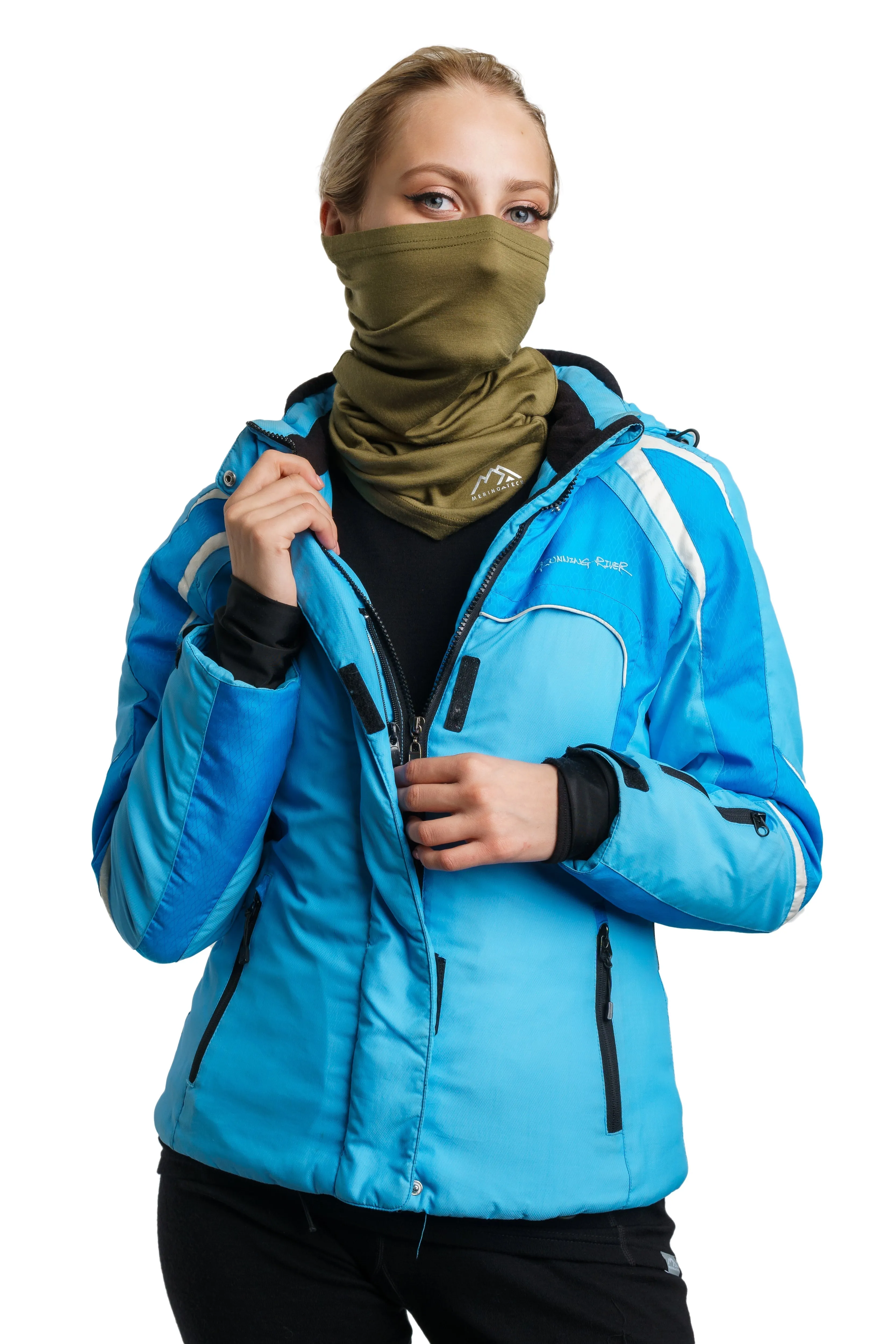 Merino Neck Gaiter 165 Olive Grove