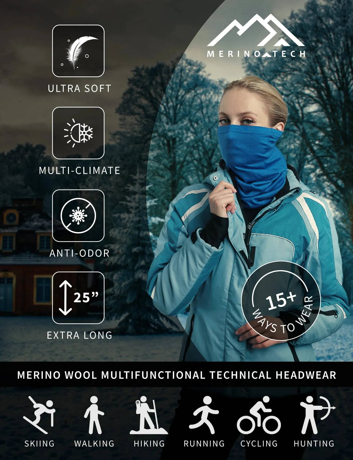 Merino Neck Gaiter 165 Tan