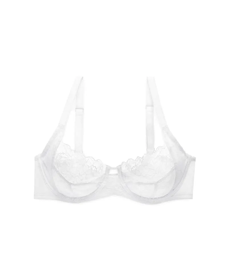 Natori Statement Supportive Full Figure Underwired Lace Bra - White
