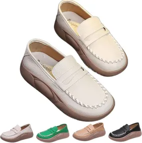 NEW OSEVIO Lurebest Shoes for Women, Lurebest Orthopedic Walking Shoes for Women, Platform Loafers Slip-On Comfort Walking Shoes, Beige, Sz 9