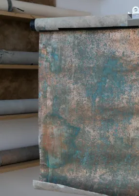 Petite Copper #0586 Heavy Metal Flatlay Hand-Painted Canvas Backdrop