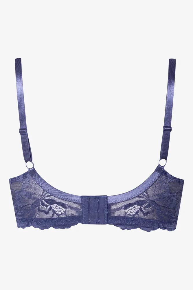 Plus Size 2 Pack Summer Lace Balconette Bras Navy And Natural