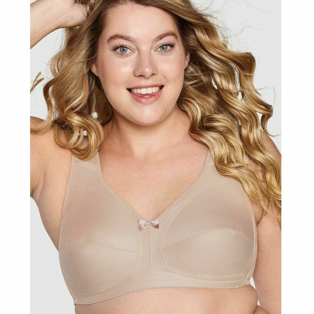 Plus Size Wide Strap Full Coverage Cotton Bra