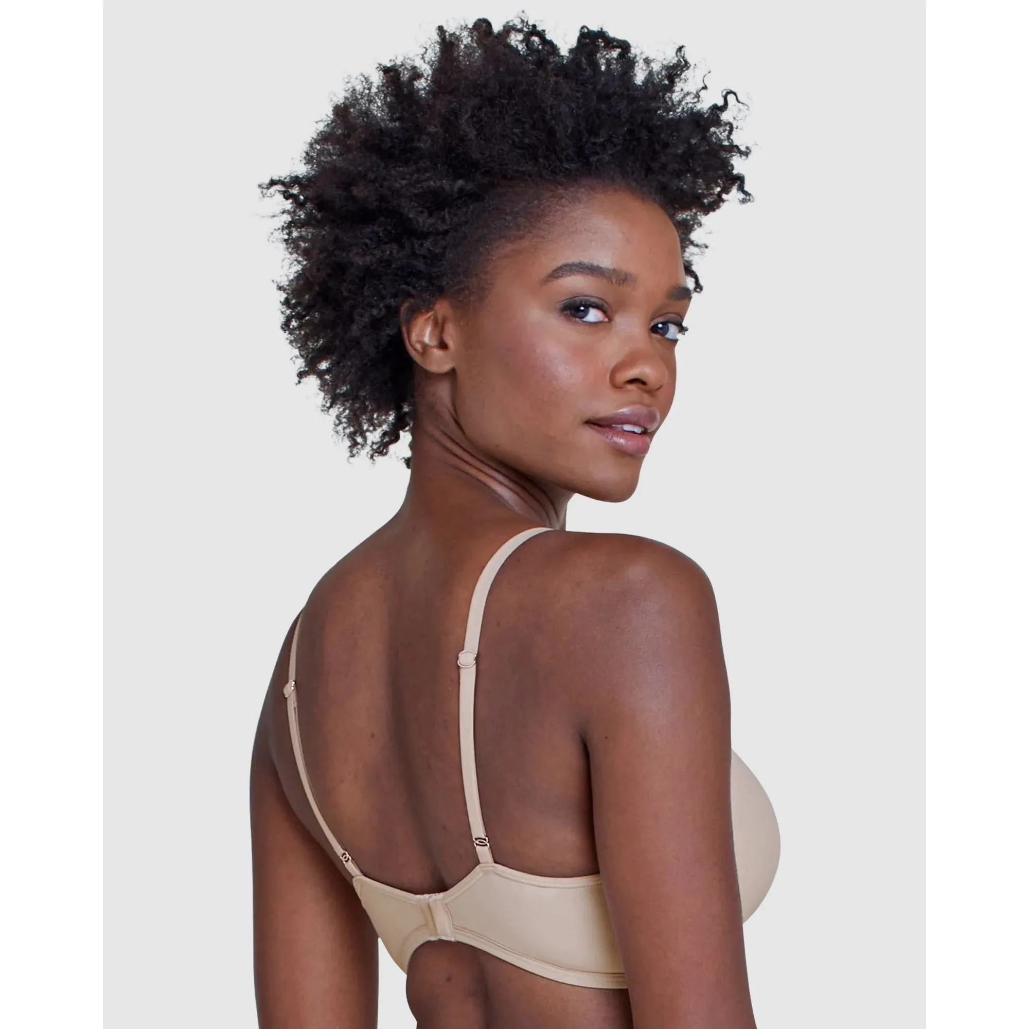 Prestige Wirefree Push Up Plunge Bra Cashmere