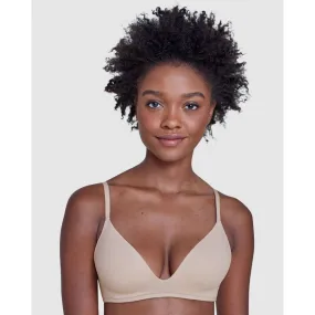 Prestige Wirefree Push Up Plunge Bra Cashmere
