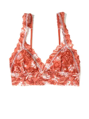 Printed Signature Lace Crossover Bralette Sea Finds Sale