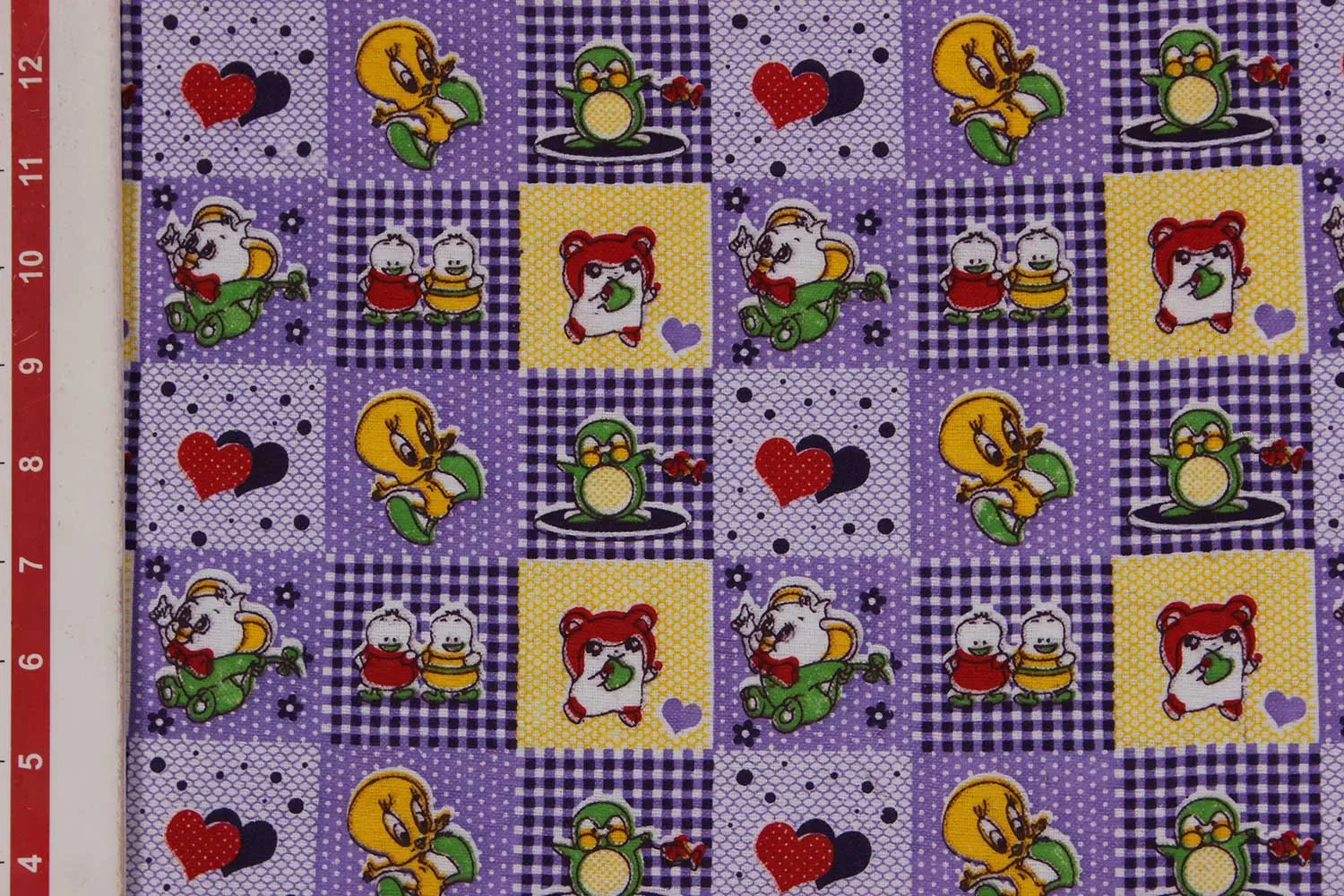 Purple Flannel Cotton Fabric