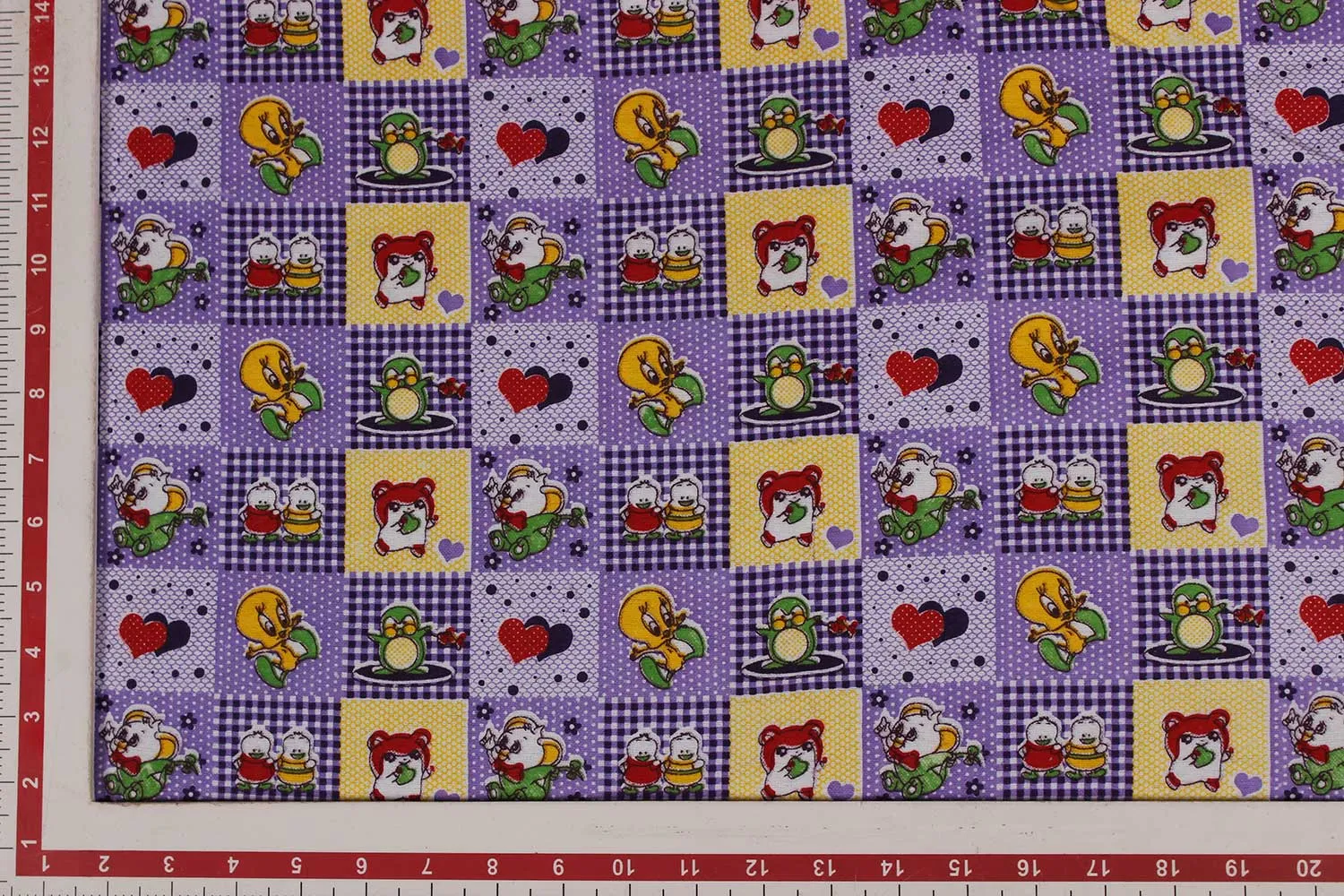 Purple Flannel Cotton Fabric