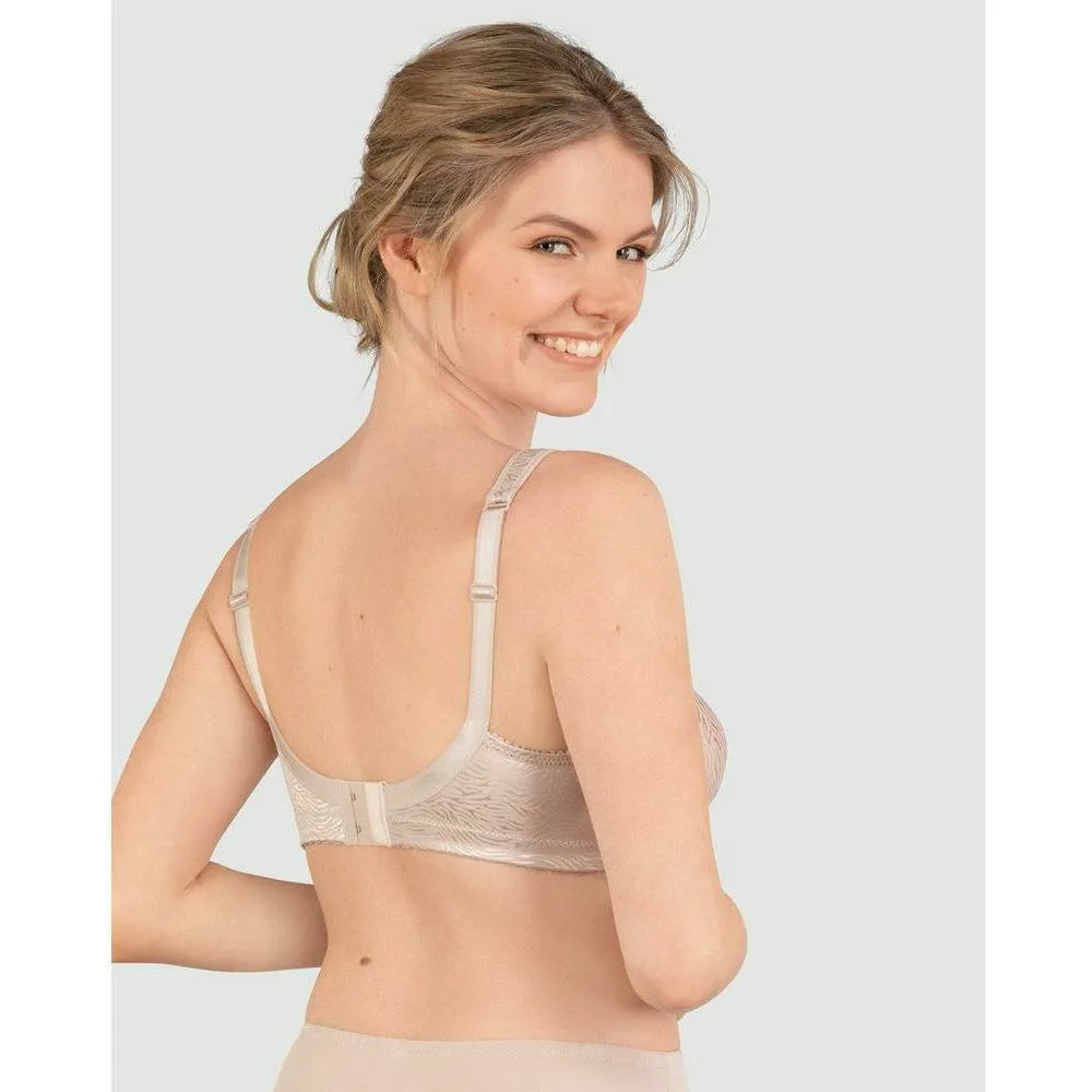 Satin Wide Strap Soft & Wireless Minimiser Bra