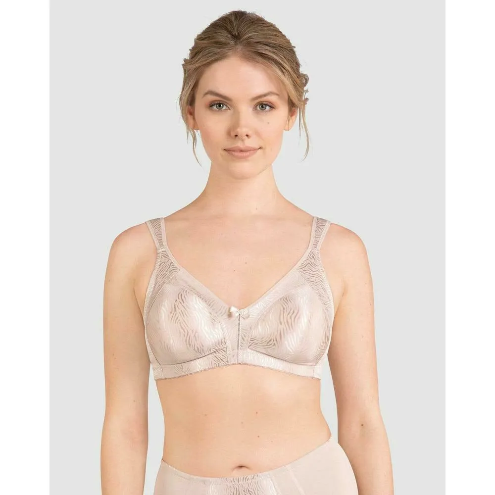 Satin Wide Strap Soft & Wireless Minimiser Bra