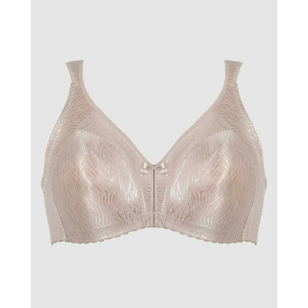 Satin Wide Strap Soft & Wireless Minimiser Bra