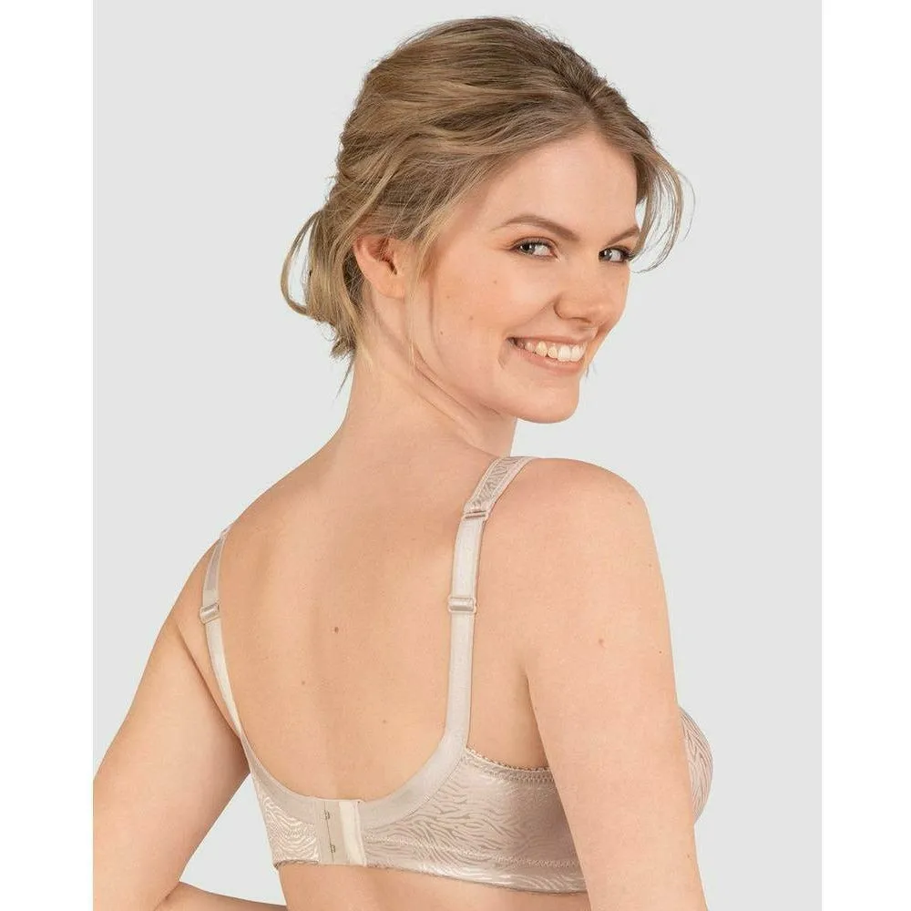 Satin Wide Strap Soft & Wireless Minimiser Bra