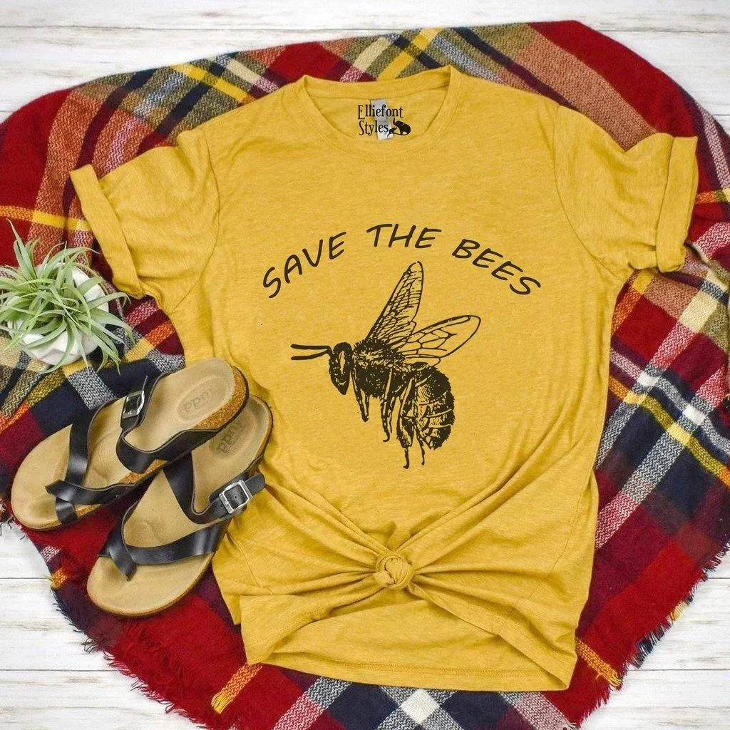 Save The Bees Shirt |Protect Our Planet | Bumble Bee | Honey Bee | Unisex Graphic Tee | Environmental Shirts