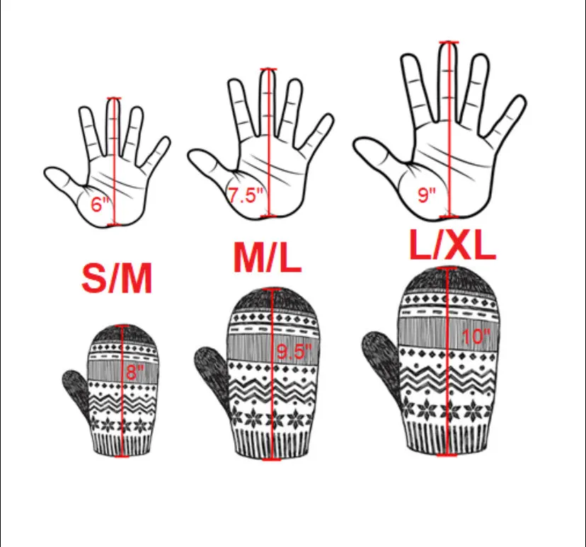 Small Adult Mittens | Positively Red