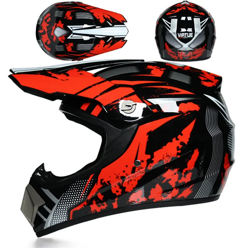 Small Off-road Helmet Racing Lightweight Mountain Full Face Helmet With Goggles