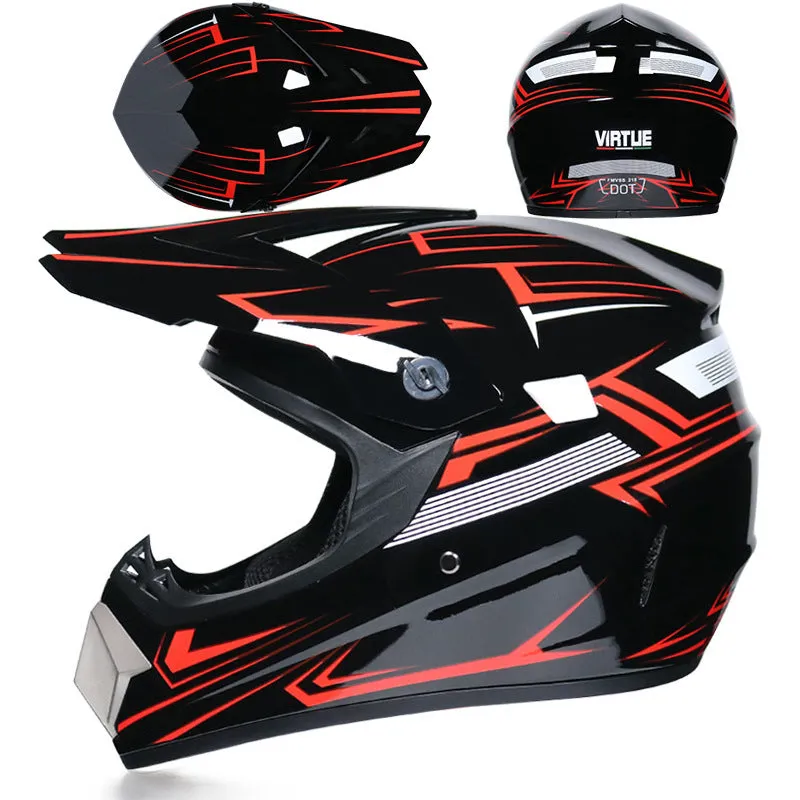 Small Off-road Helmet Racing Lightweight Mountain Full Face Helmet With Goggles