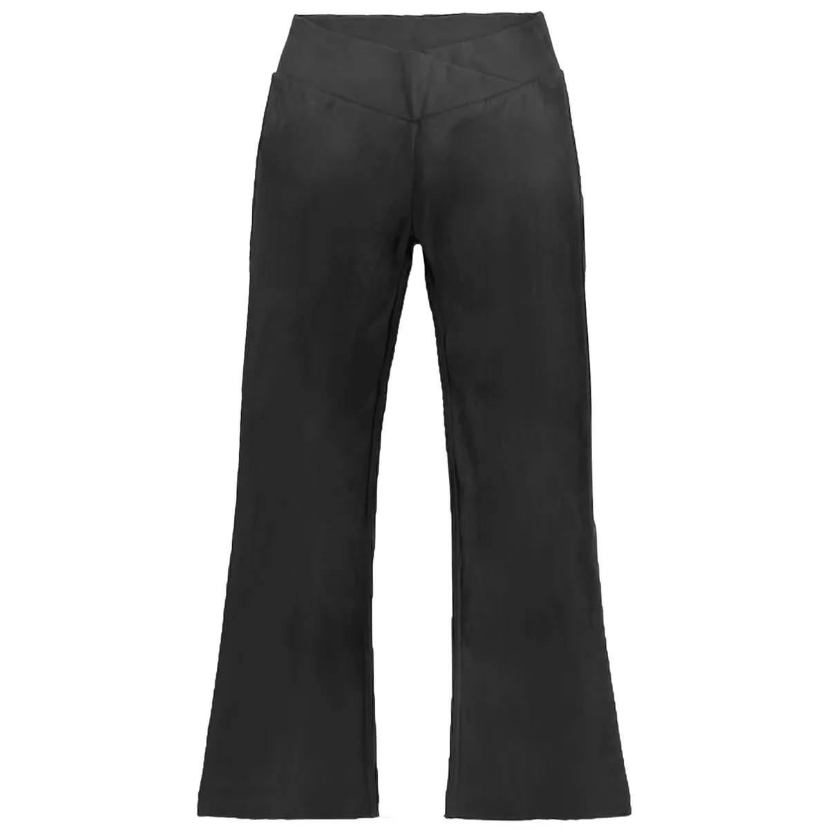 Suzette - Brush Poly Flare Bottom Legging - Black