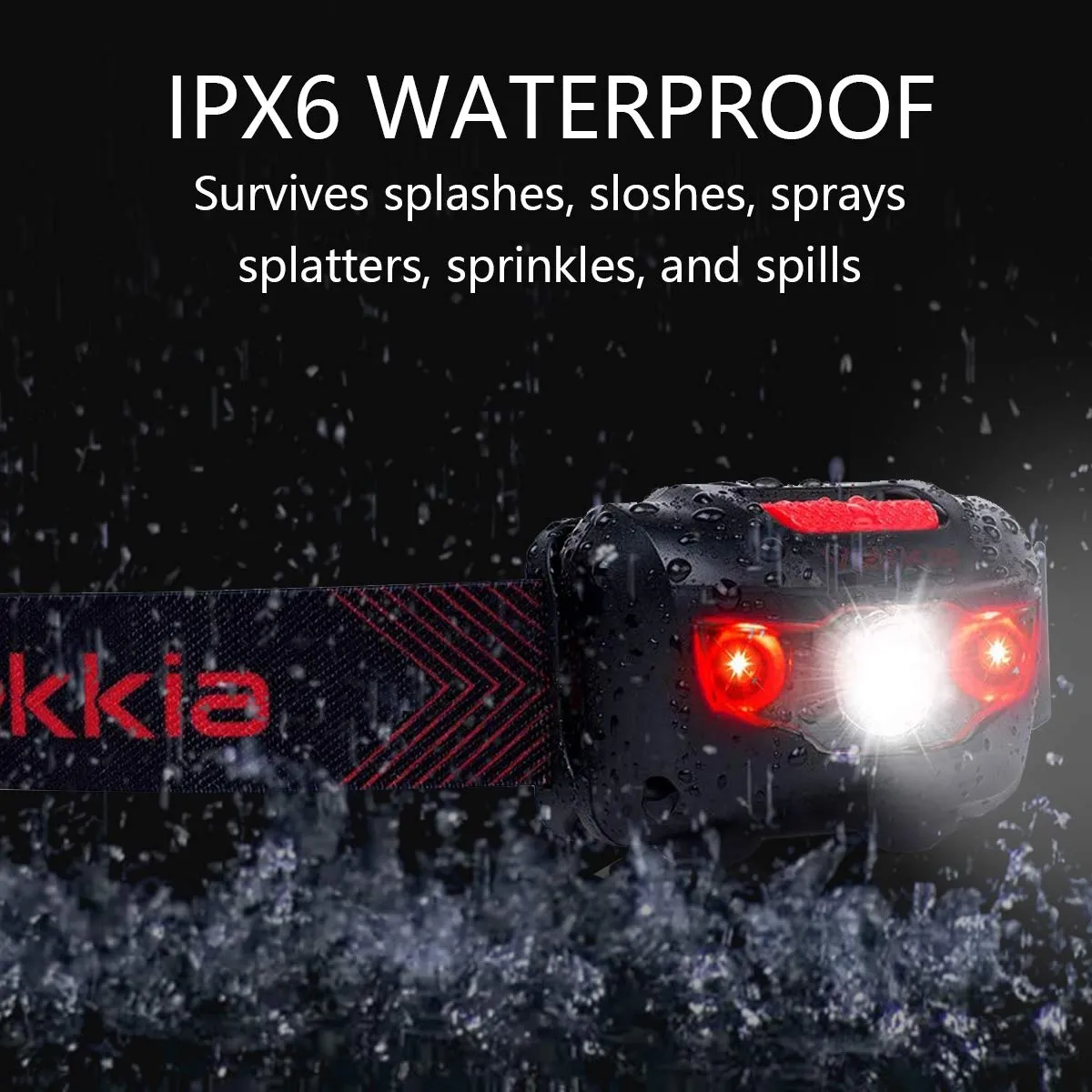 Vekkia Ultra Bright LED Headlamp Flashlight (2 Pack), White and Red Light Headlight with Adjustable Headband, IPX6 Waterproof Head Lamp for Outdoors,Camping,Running,Cycling,Hiking. Batteries Included