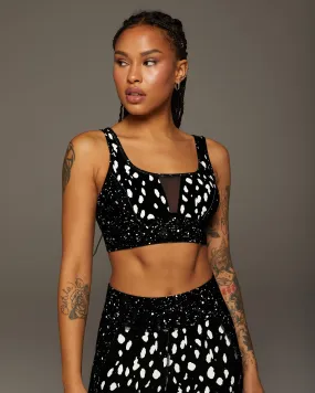 Velocity Moondust/Celestial Print Longline Bra