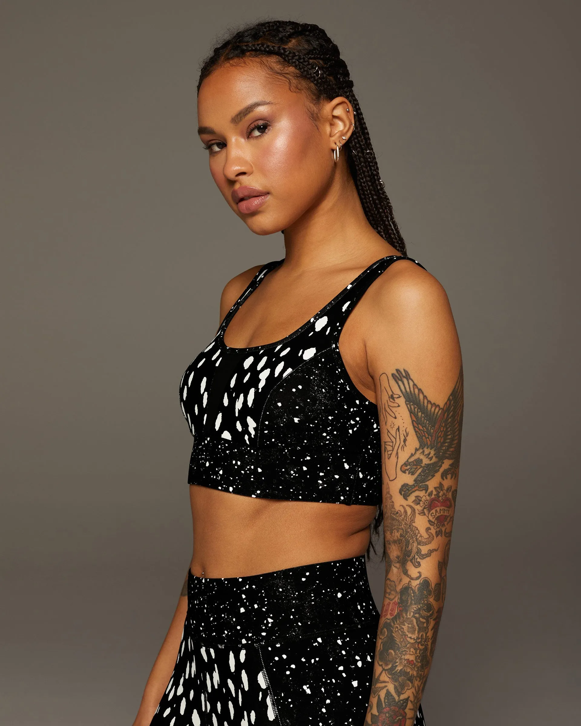 Velocity Moondust/Celestial Print Longline Bra