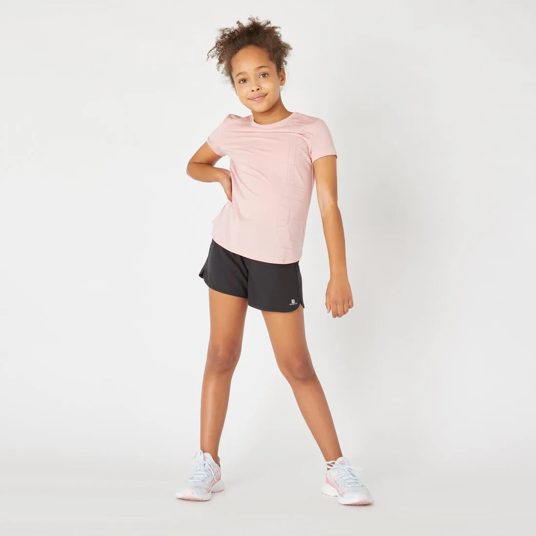 W500 Girl's Breathable Gym Shorts