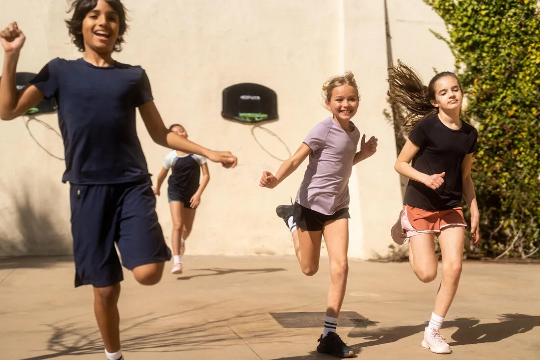 W500 Girl's Breathable Gym Shorts