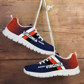Wahoo Virginia Cavaliers Basketball Fans Mesh Fabric Running Shoes