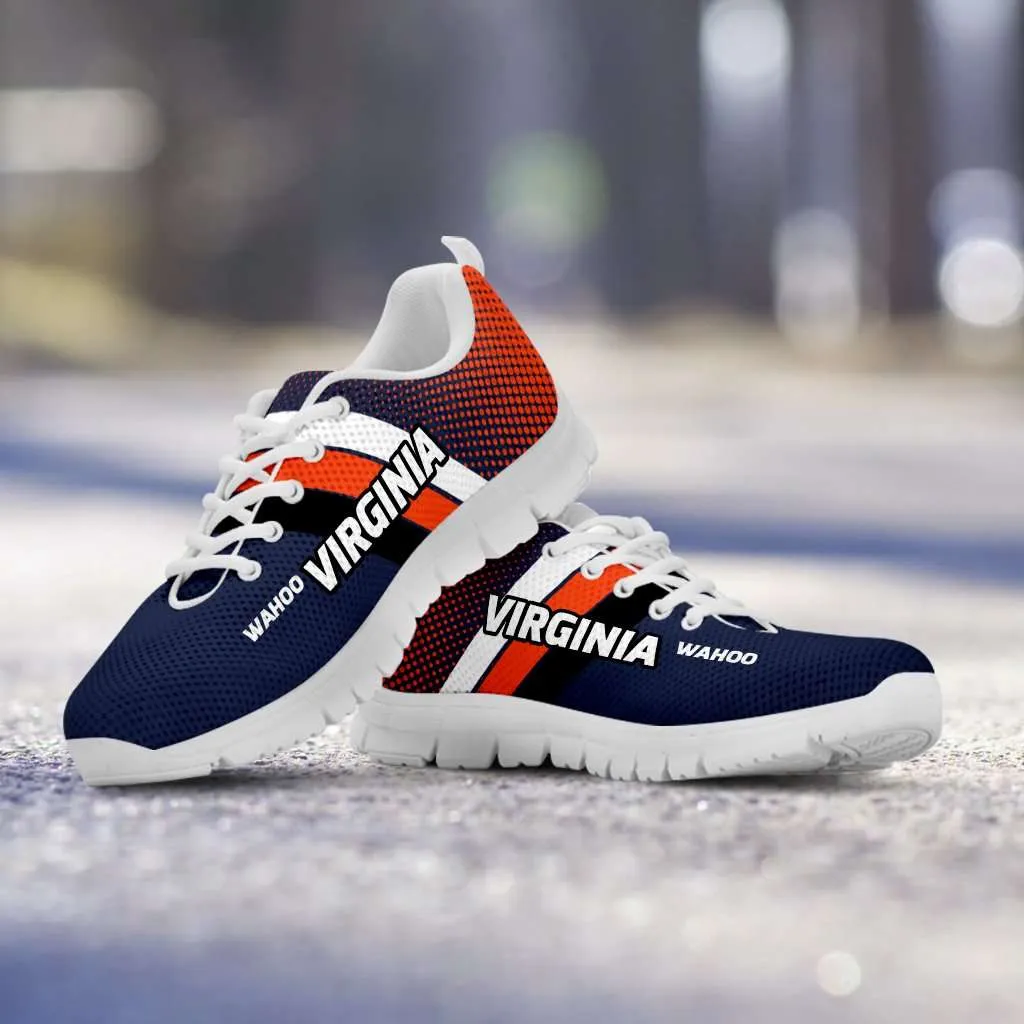 Wahoo Virginia Cavaliers Basketball Fans Mesh Fabric Running Shoes
