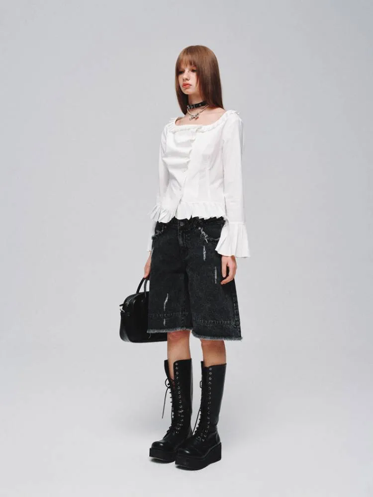 Wide leg casual jeans【s0000008382】