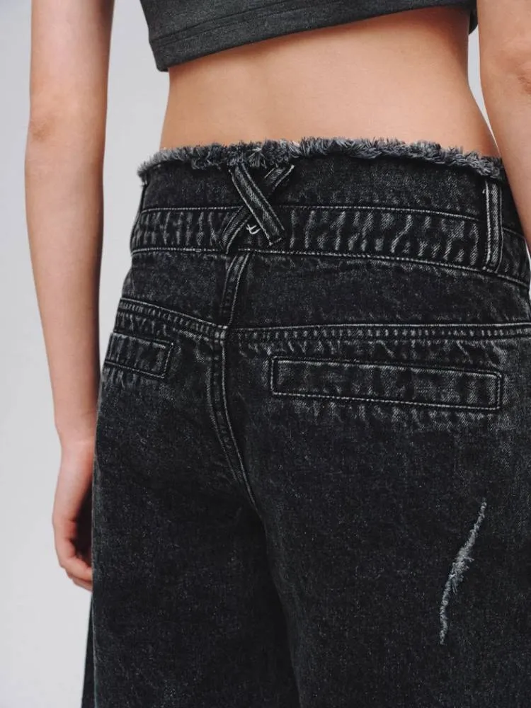 Wide leg casual jeans【s0000008382】