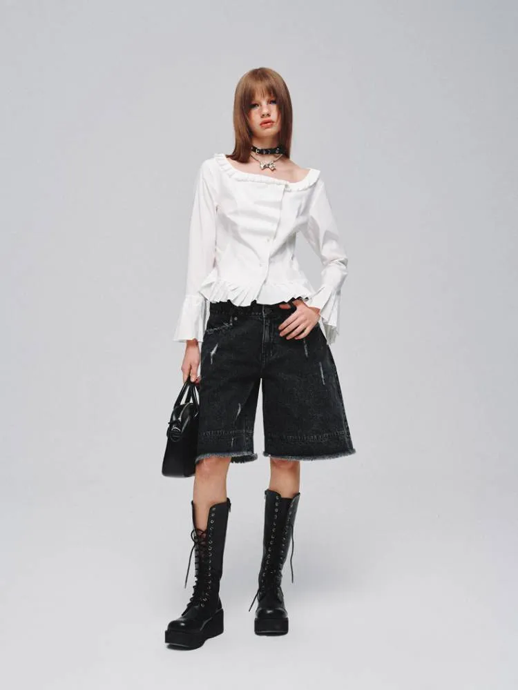 Wide leg casual jeans【s0000008382】