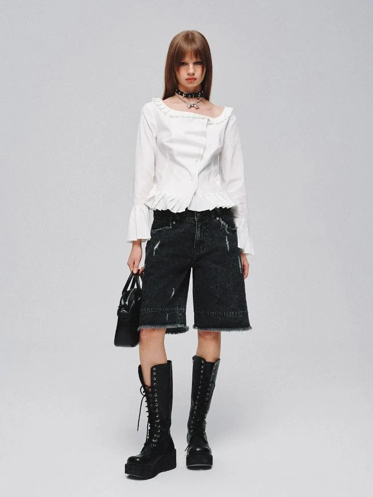 Wide leg casual jeans【s0000008382】
