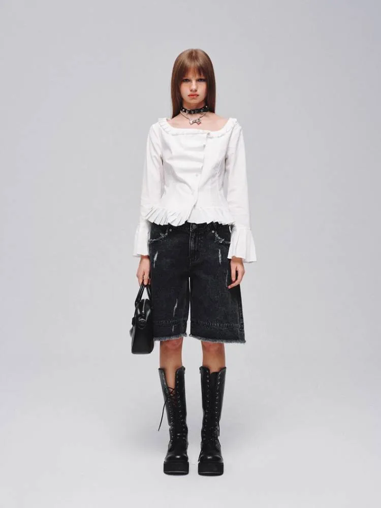 Wide leg casual jeans【s0000008382】