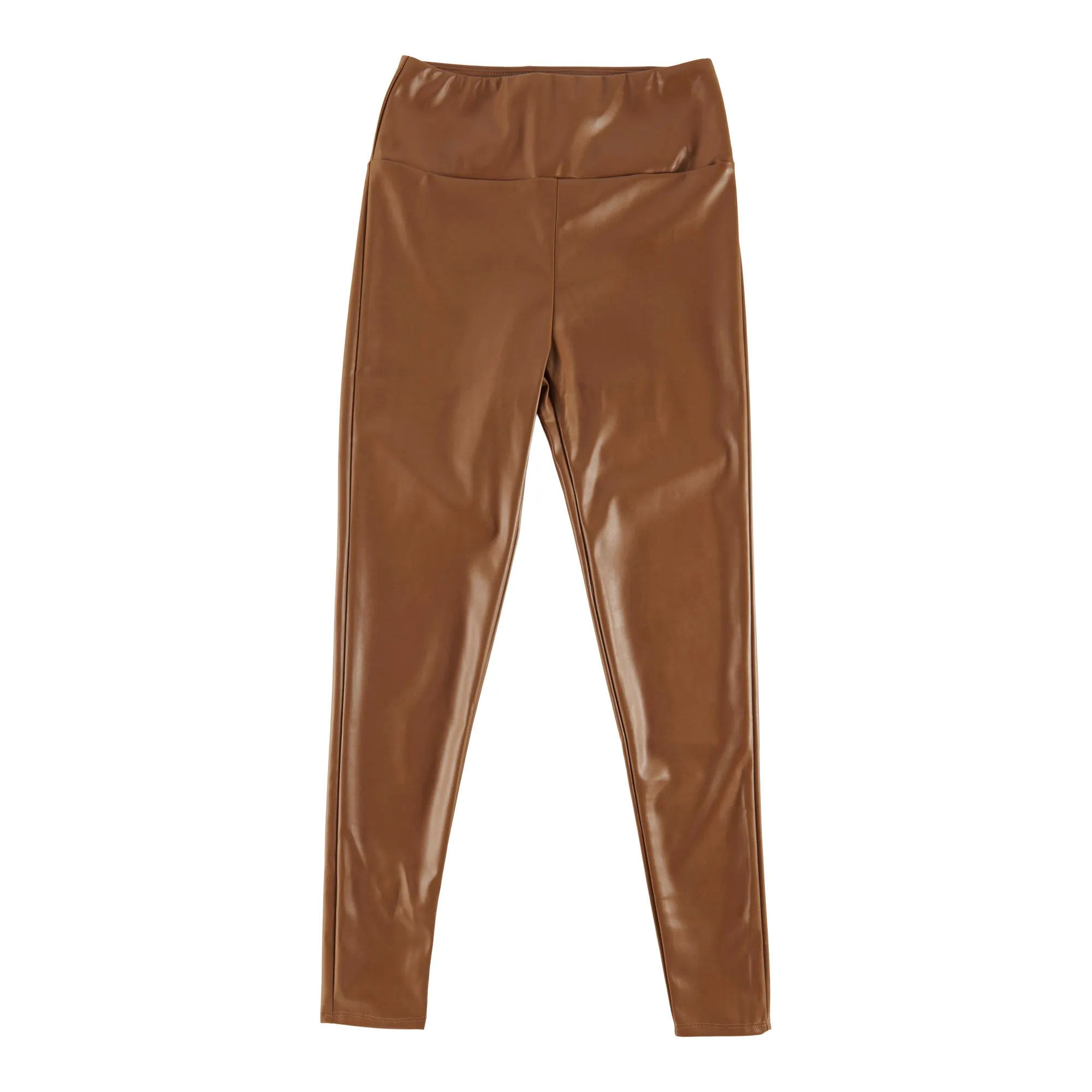 Women's Faux Leather Capri Leggings