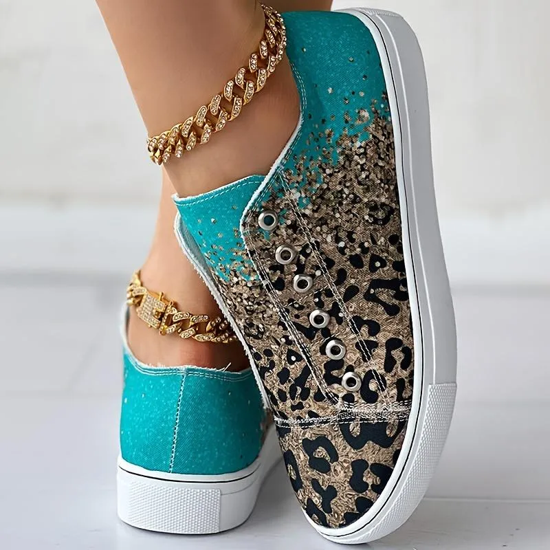 Women's Leopard Print Canvas Shoes
