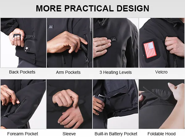 Women's Soft Shell Heated Jacket With 12V Battery Pack - Red